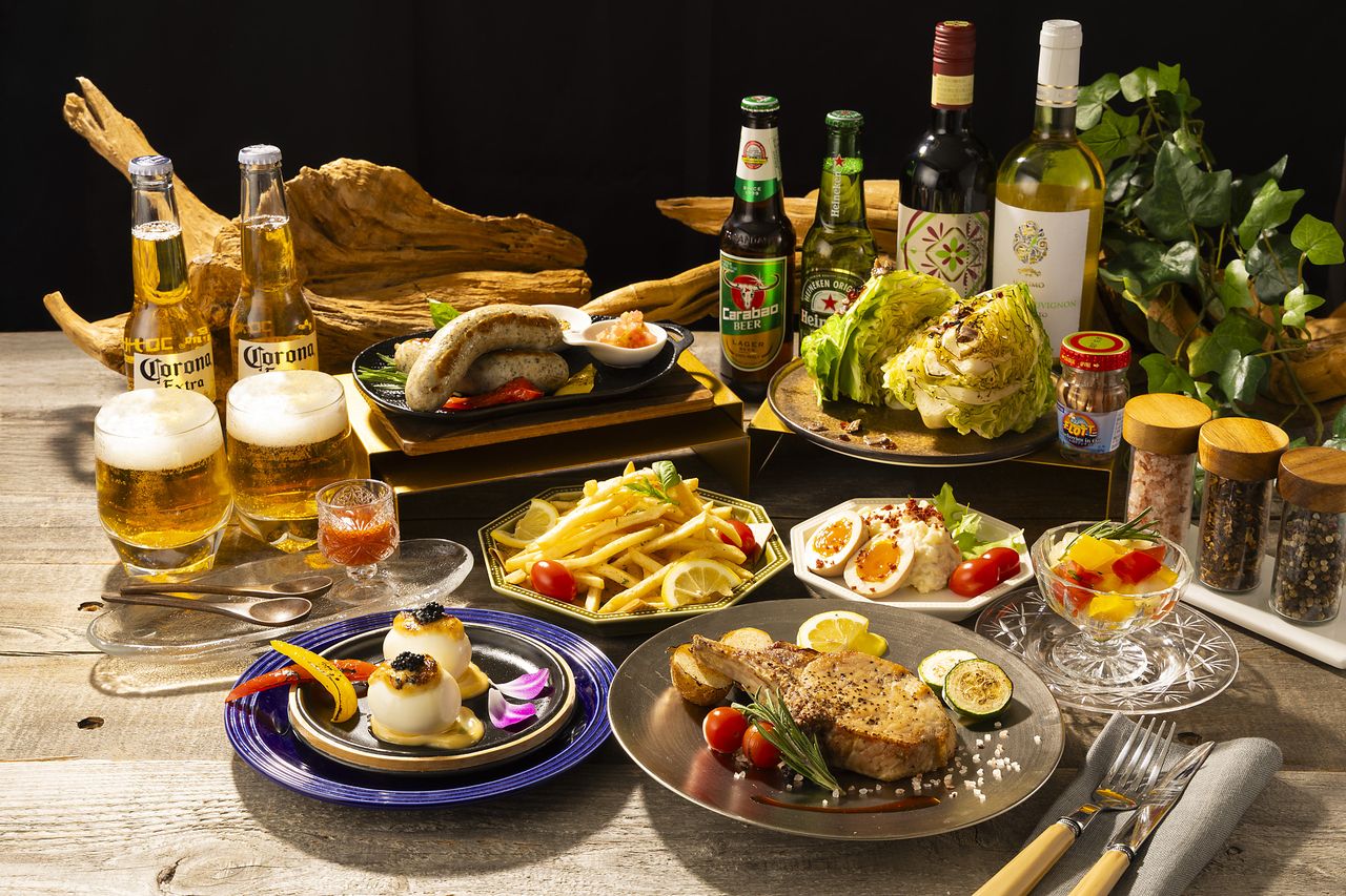 Wood-fired casual course, 7 dishes in total (with all-you-can-drink)