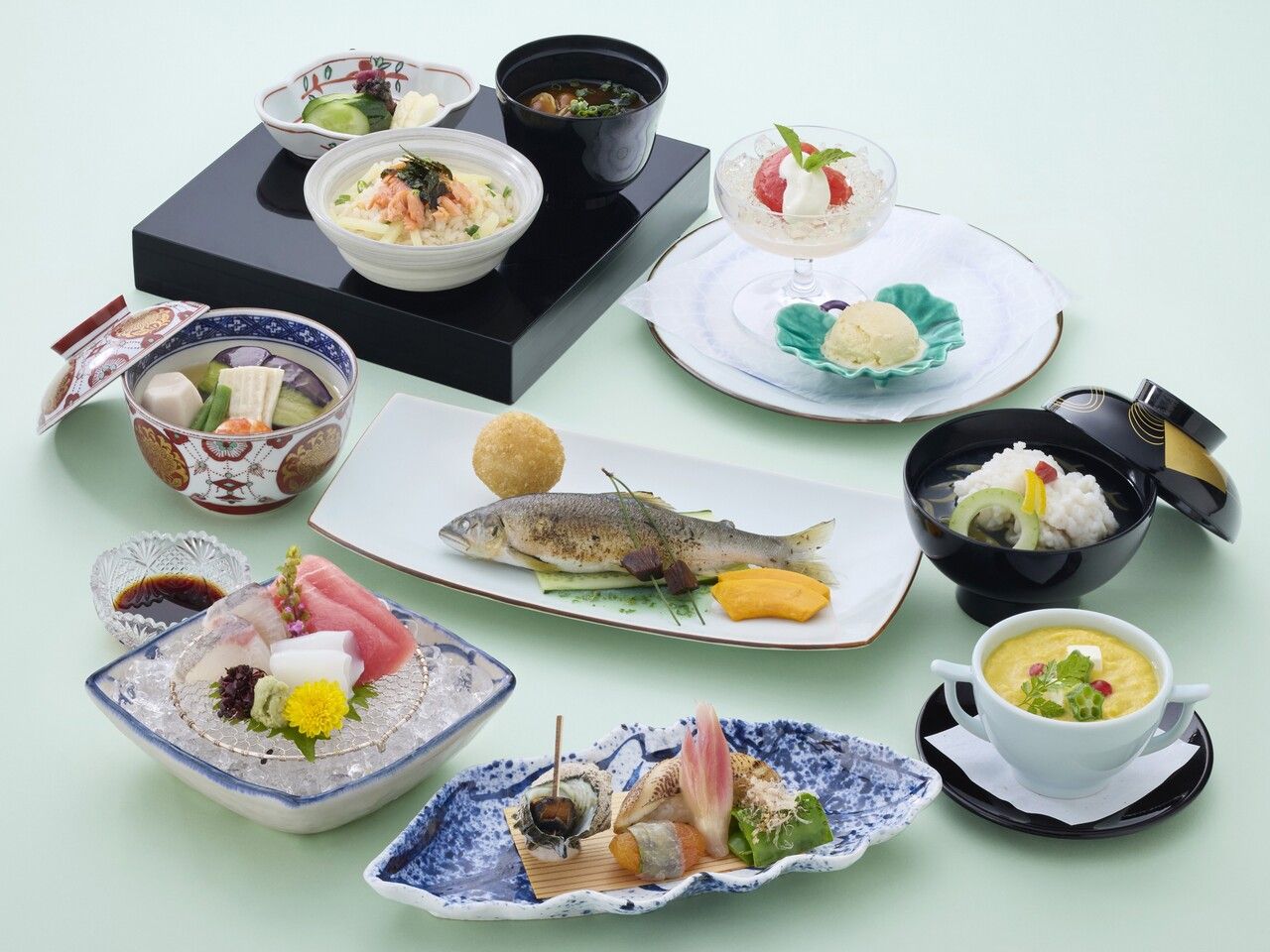 A refreshing midsummer course meal at "Hanzomon"