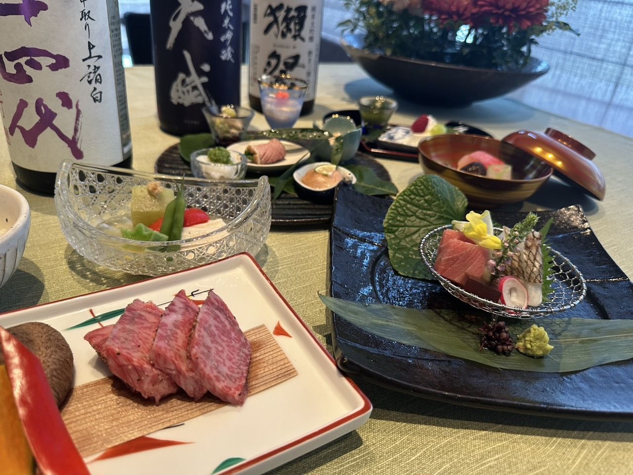【ランチ】会席ランチコース ～メインには黒毛和牛を～　乾杯ドリンク付き（Web予約限定）