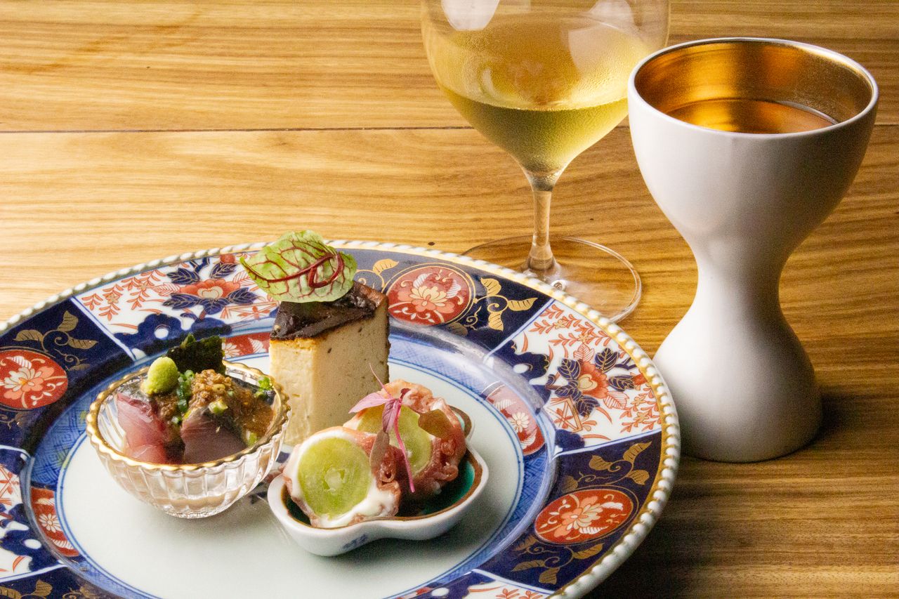 開業記念！博多バン酌セット！おつまみ３種、ペアリングドリンク２種（2500円）