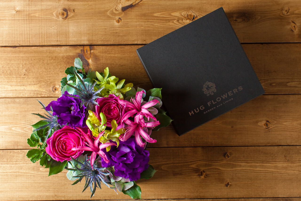 ◆お食事のご予約と一緒にご注文ください◆ 【オプションメニュー】BOXフラワーアレンジB