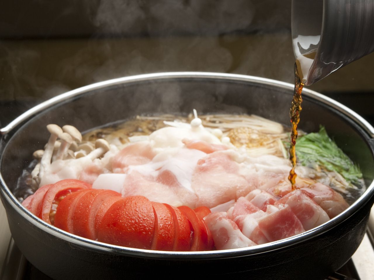 あぐー豚トマトすき焼き鍋会席コース