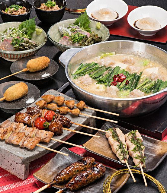 Yakitori and Motsunabe Course (light ponzu sauce)