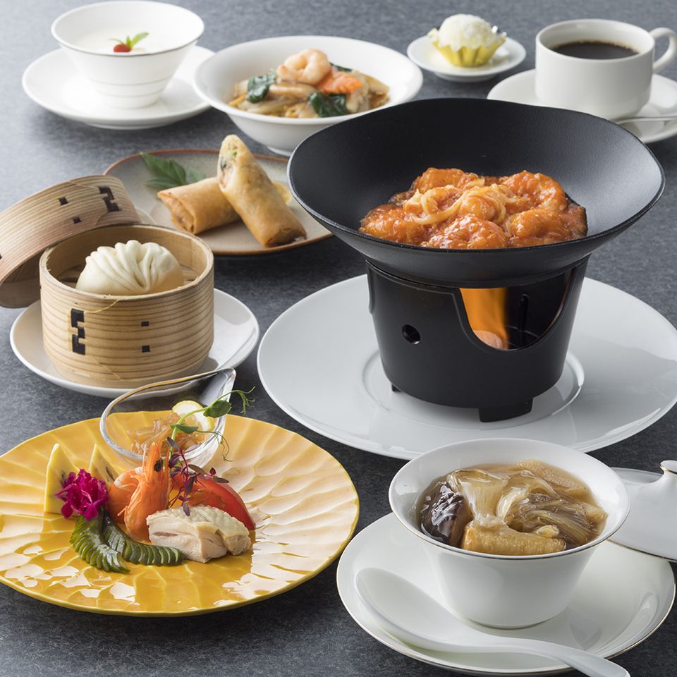 ◆平日ランチ【ふかひれ御膳】フカヒレ熱々スープとエビチリのチーズフォンデュ風全6品☆