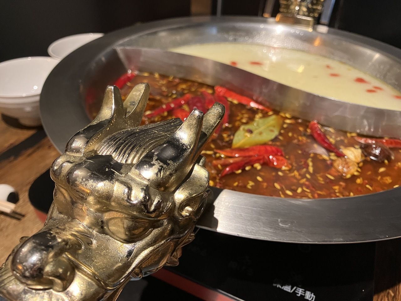 二色火锅套餐【前菜有担担面，没有正宗汤。 ]