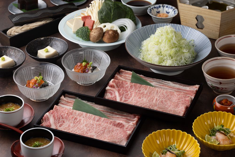 [Lunch - Selected Pork and Wagyu Beef] Dashi Shabu Kaiseki Course "Suimei"