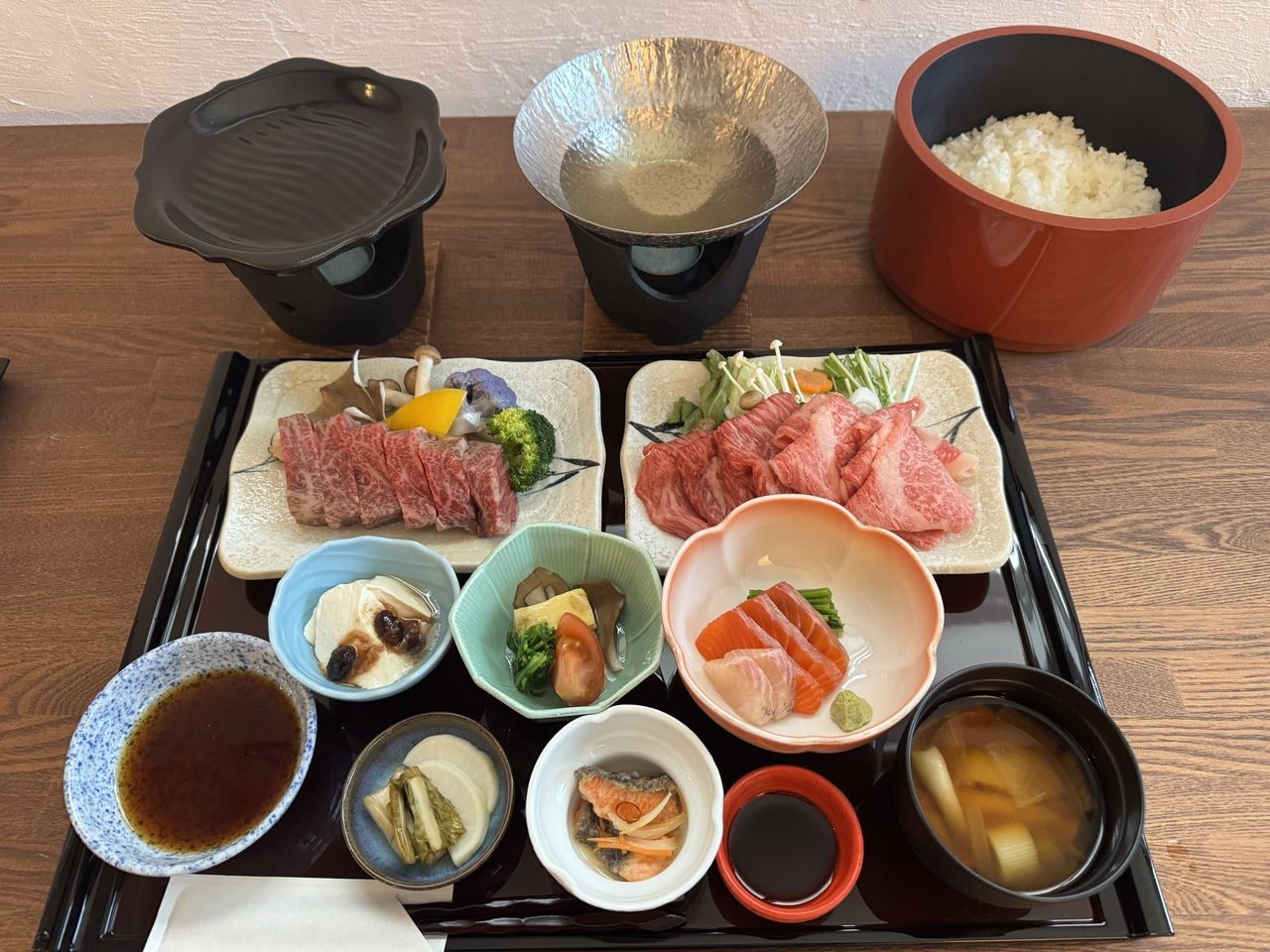 Shinshu Premium Wagyu Beef Shabu-Shabu and Steak Tasting set