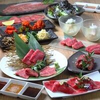 【雅套餐】2小時無限暢飲，共18道菜品，8,000日圓（含稅）| 附贈肉壽司！這是一項很受歡迎的套餐，其中包括精選的肉類，例如高級裡肌肉和坐墊肉。