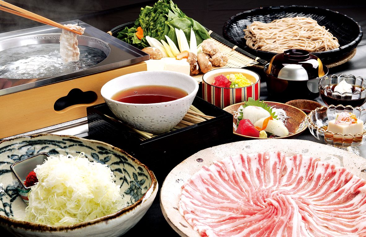 Platinum pork, Sakura sea bream and bamboo shoots shabu-shabu [Hisui] course