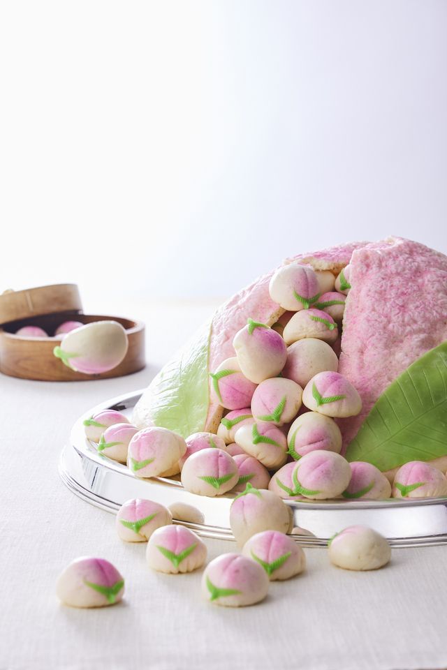 Celebration peach buns