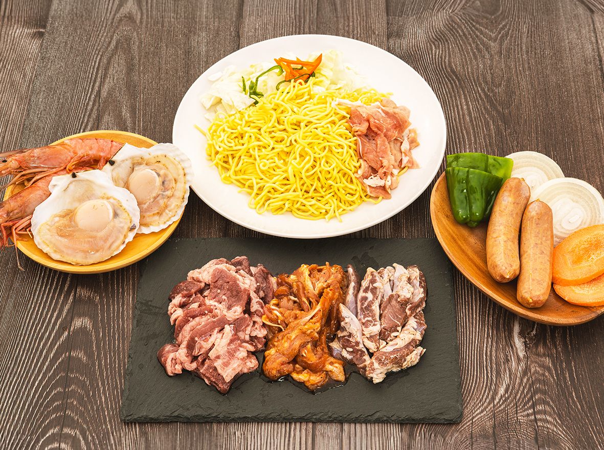 「食材+器材」BBQエンジョイプラン　大満足♡お肉＆シーフードセット