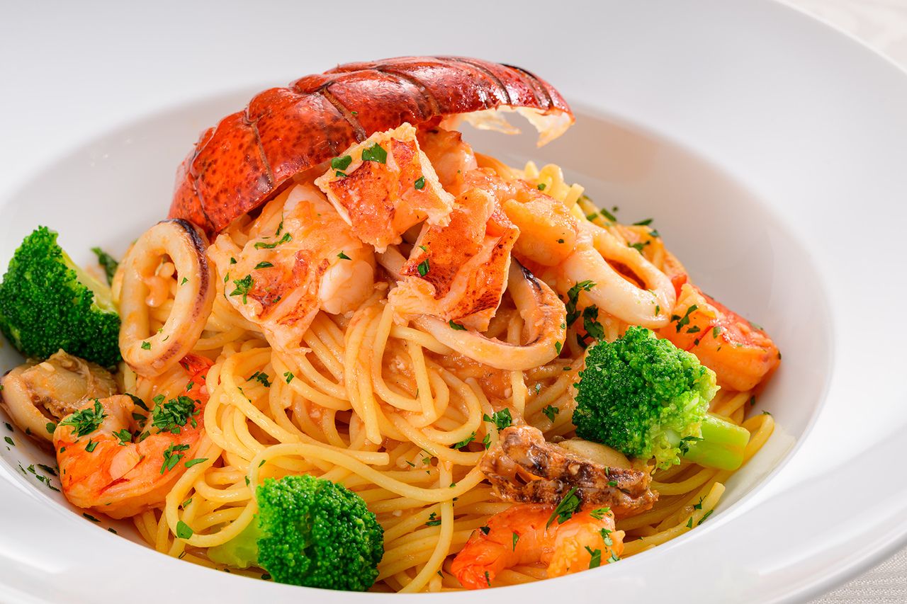 【ランチセット】季節限定！乾杯ドリンク付き★オマール海老のスパゲッティ　ペスカトーレ（12/1～1/7）