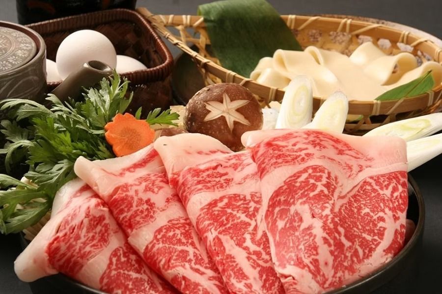 All-you-can-eat domestic beef sukiyaki