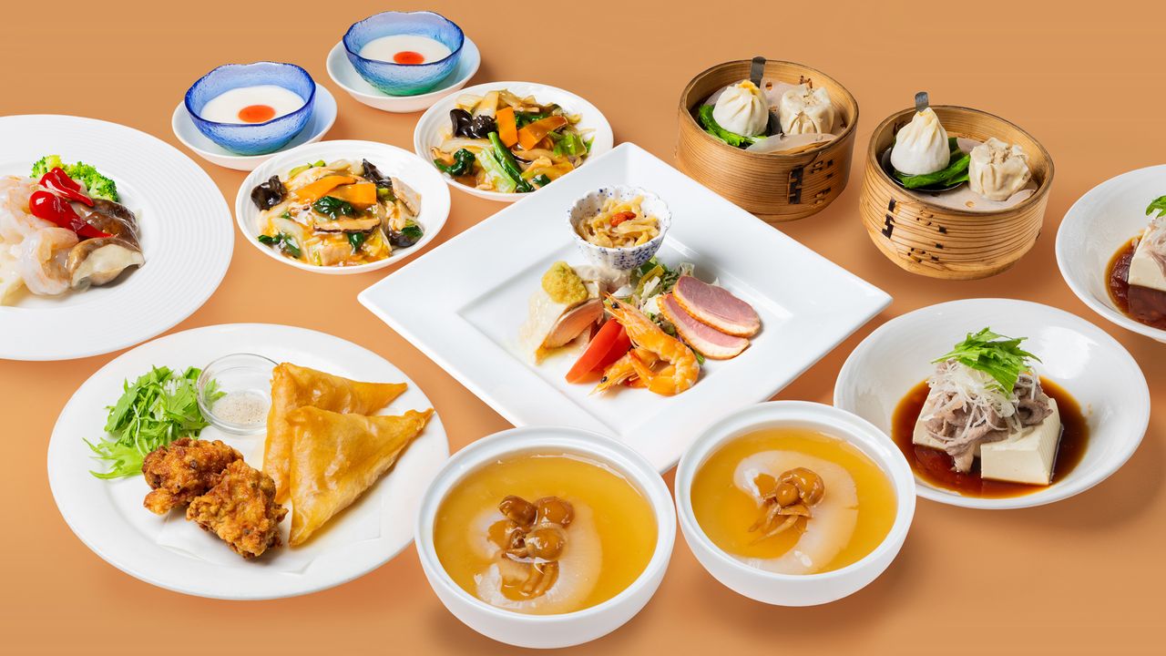 【公式 最安値保証】　12/1から　琥珀コース　通常価格7,000円⇒前日までのご予約で6,300円！　ミニフカヒレ姿煮スープなど計8品　