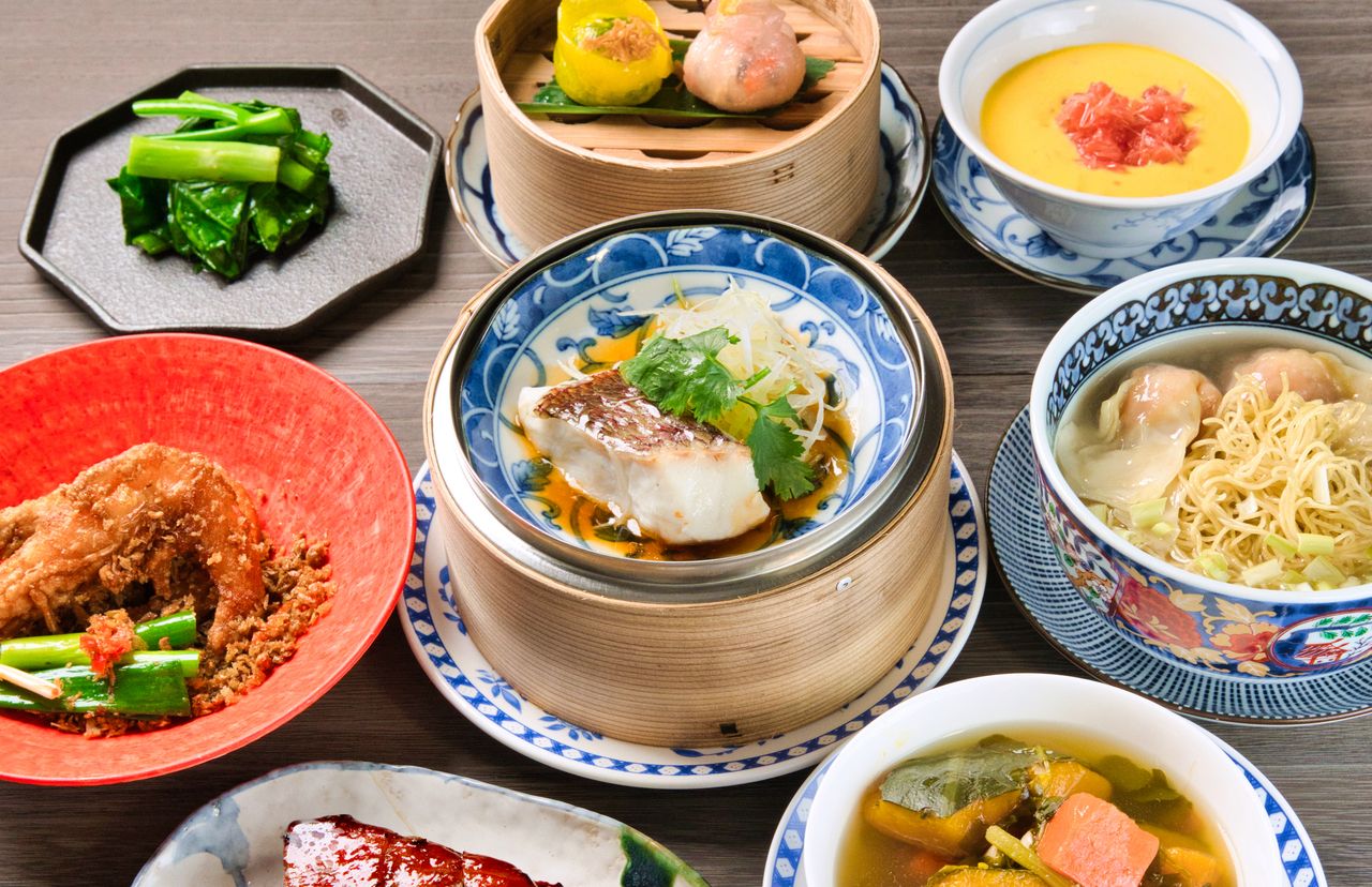 12月平日限定特別価格◆ランチ限定◆【喜記ランチコース】喜記名物となる海老のチリガーリック炒めやオリジナル点心、一番人気の海老ワンタン麺