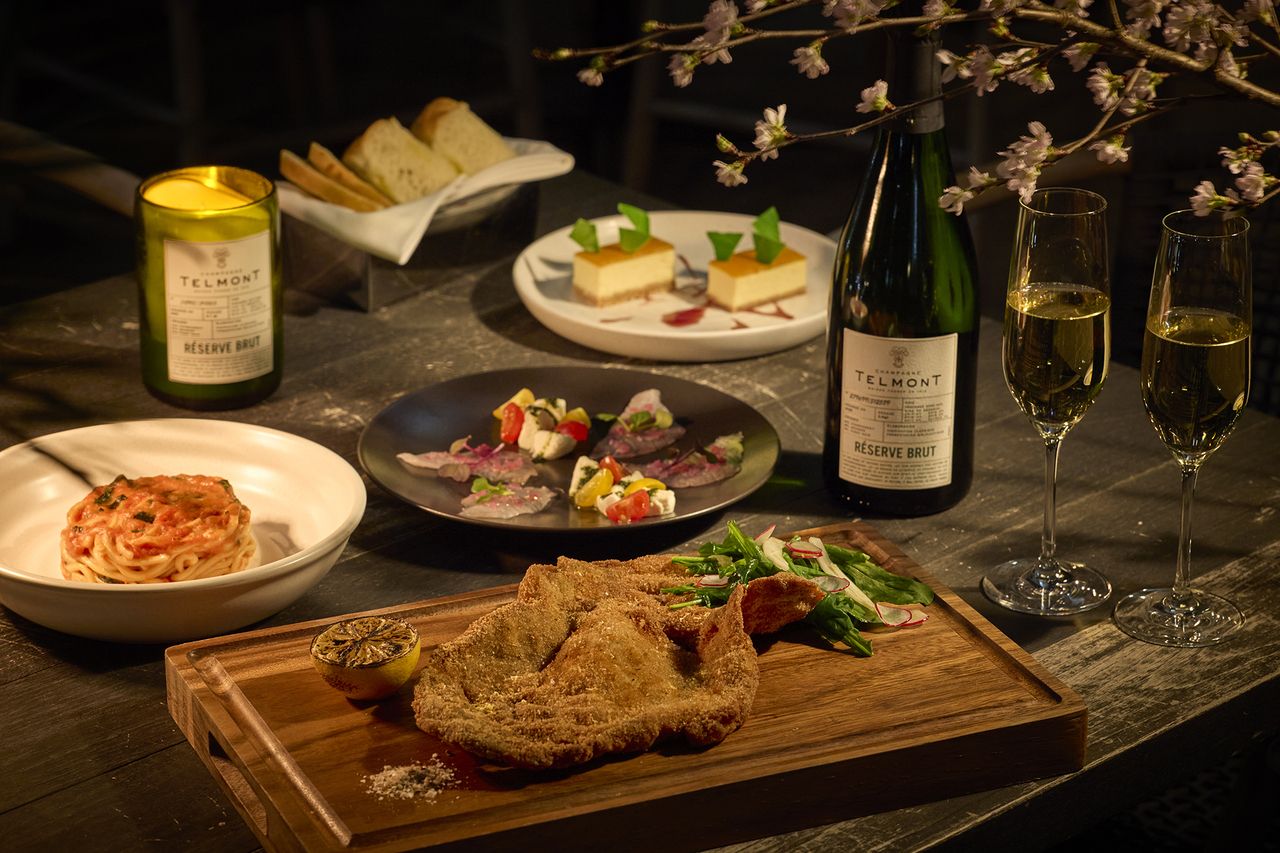 【terrace dolce vita】+Champagne "Telmont Reserve Brut" Free Flow