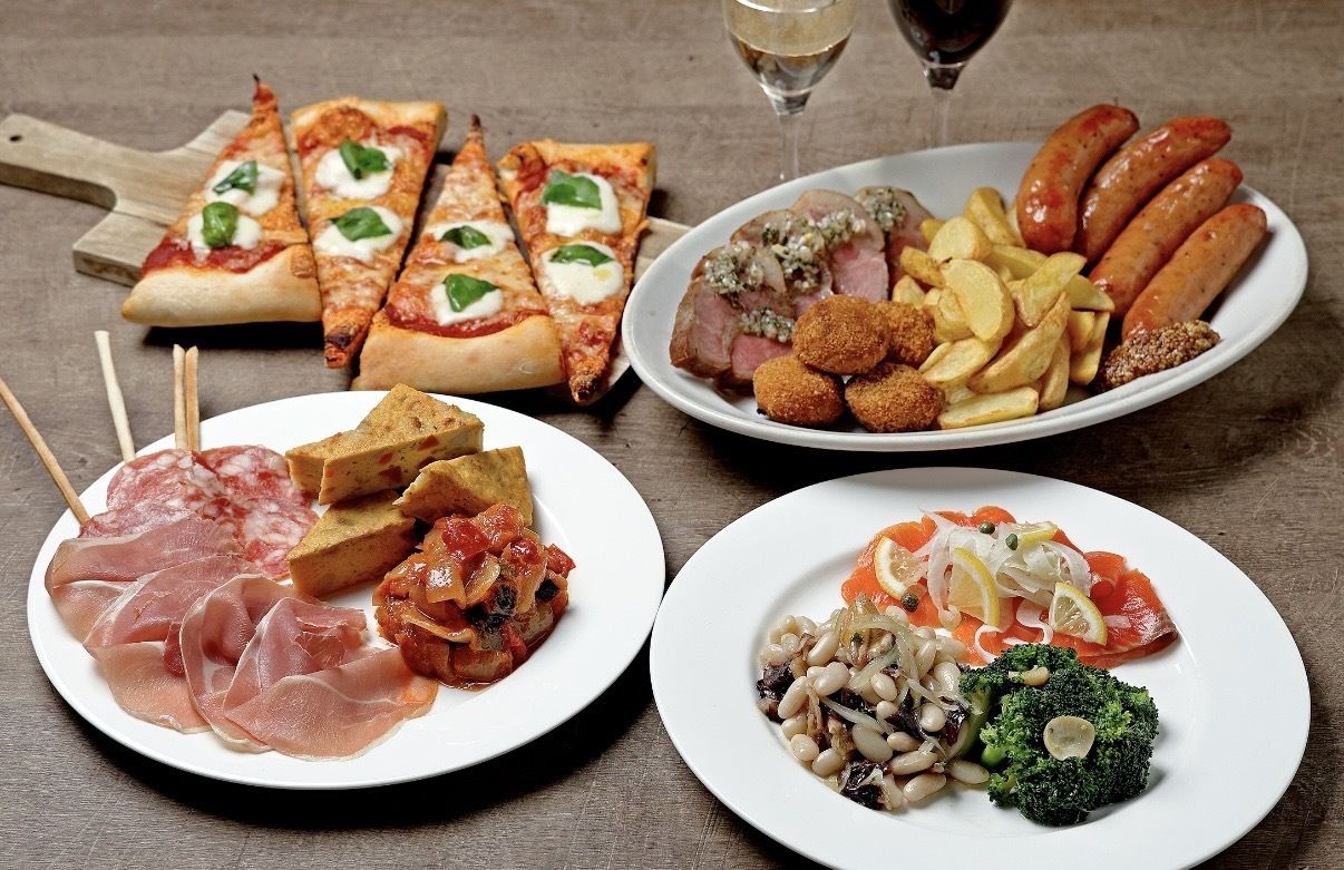 【公式 最安値保証】【歓送迎会向け アペリチェーナプラン】前菜充実大皿シェアスタイル全11品＋ワイン・ソフトドリンクを含んだ2時間飲み放題