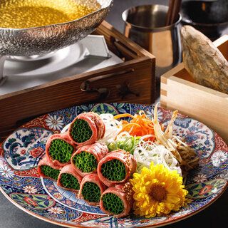 《贅沢なしゃぶしゃぶを存分に堪能♪》黒毛和牛しゃぶしゃぶ＆ネギ巻きタンしゃぶ食べ放題コース