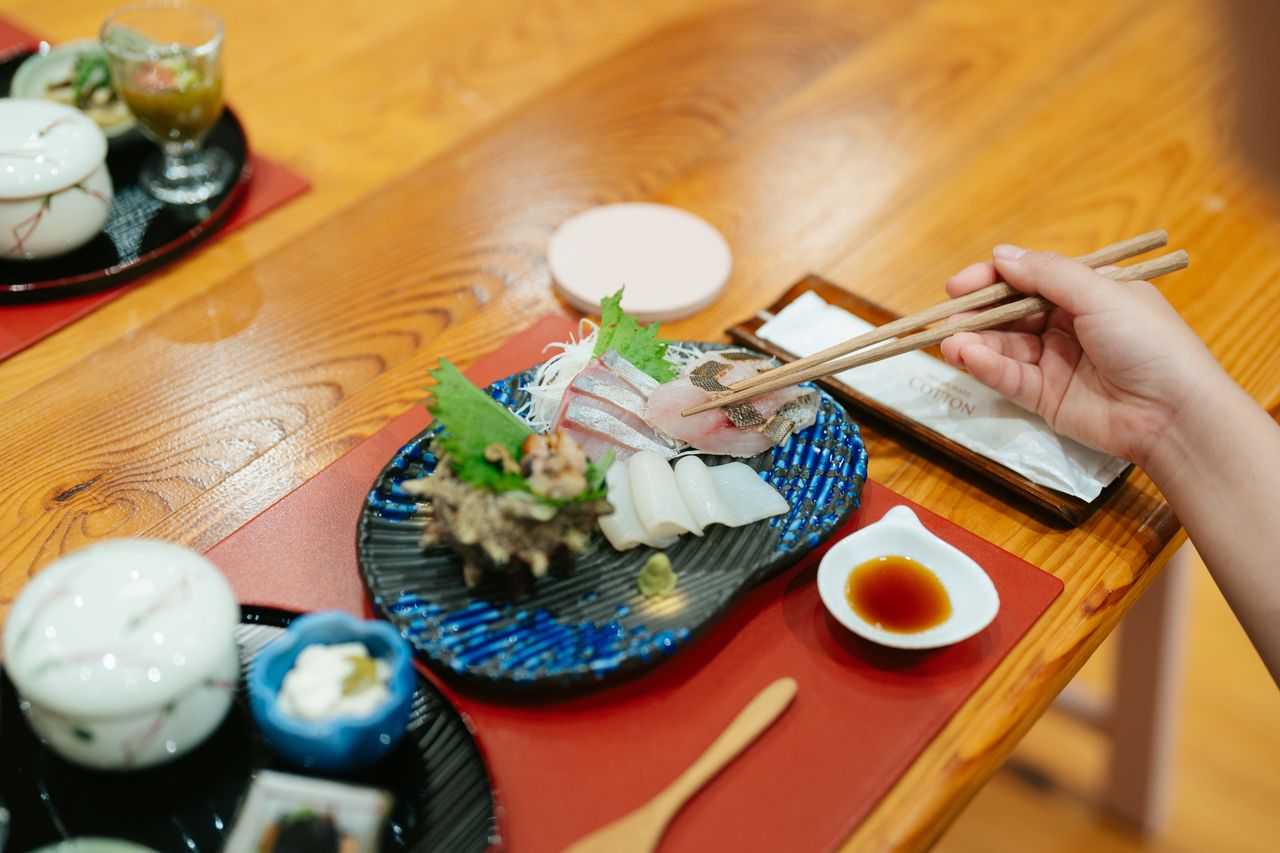 Casual Japanese multi-course meal