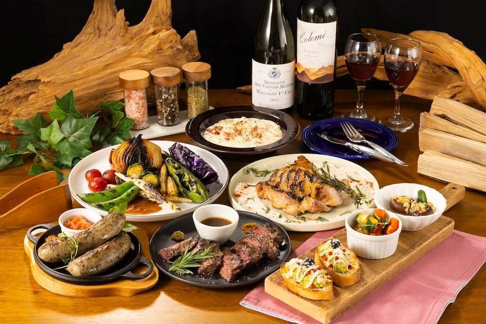 Wood-fired standard course, 8 dishes (with all-you-can-drink)