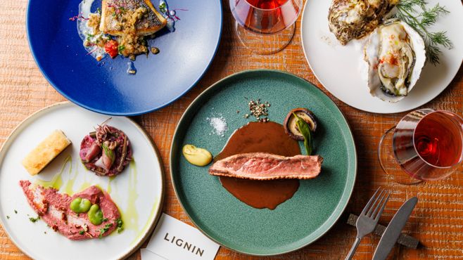 [Limited-Time Offer: Wood-Fired Grilled Course with All-You-Can-Drink] A 4-course meal including Chita Happy Pork and French duck, priced at 7,120 yen (90 minutes of all-you-can-drink).