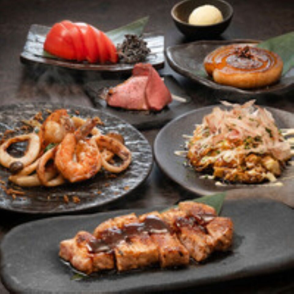A satisfying 7-course meal featuring everything from meat to seafood: "Domestic Pork Loin Steak Course" (Food only)