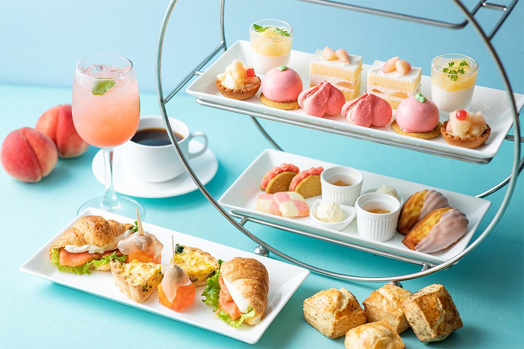 【Weekdays】Peach Afternoon Tea with a glass of moctail（7/1～9/30）