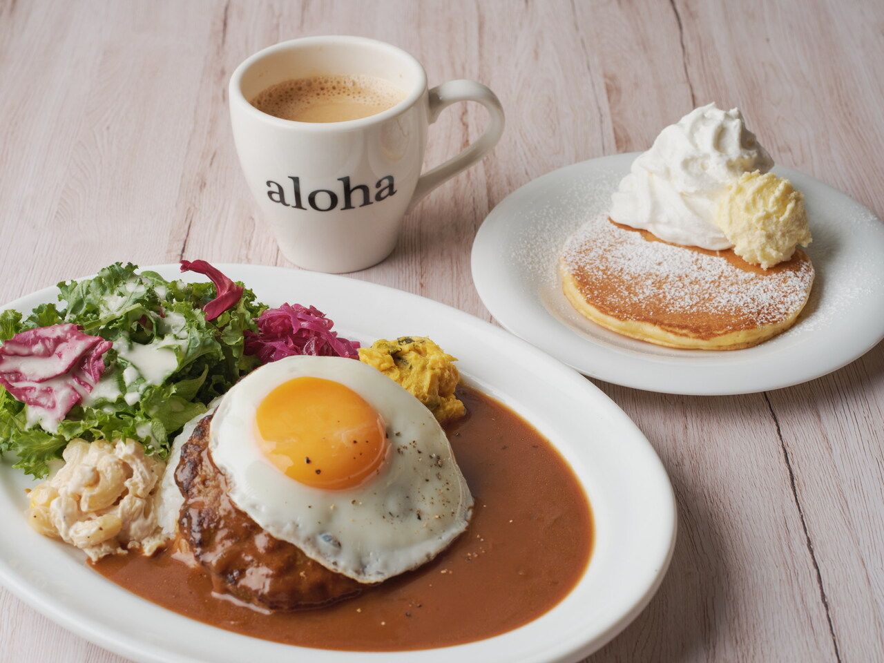 【ご褒美女子会やママ友ランチに！】ALOHA SET★選べるドリンク付き★