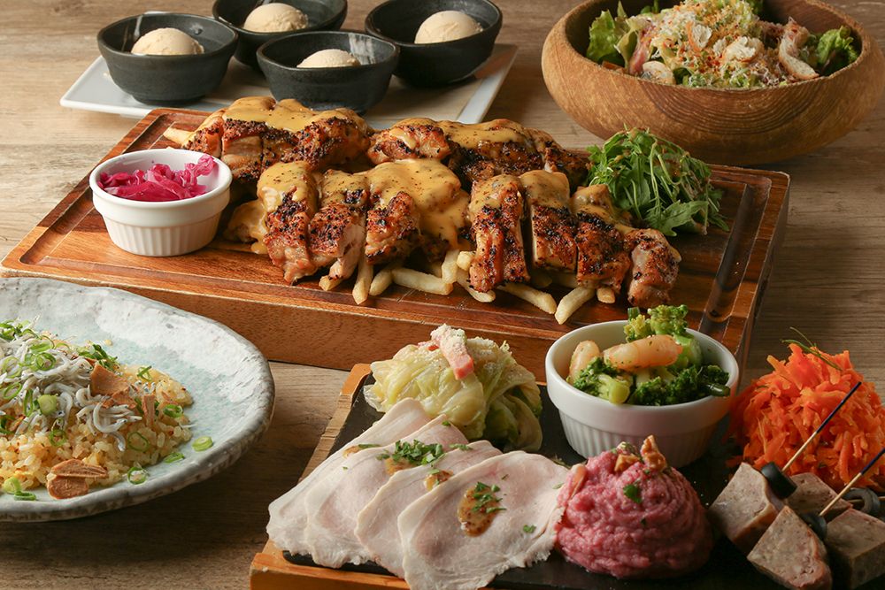 《DEN表参道の秋の宴会用カジュアルプラン‼》季節の前菜6種や料理長お勧めお肉料理など全5品【2時間飲み放題付き】お一人様5,000円