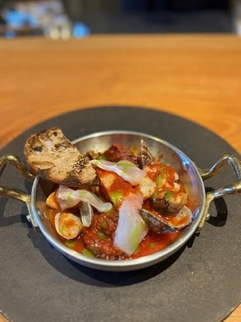 Seafood course