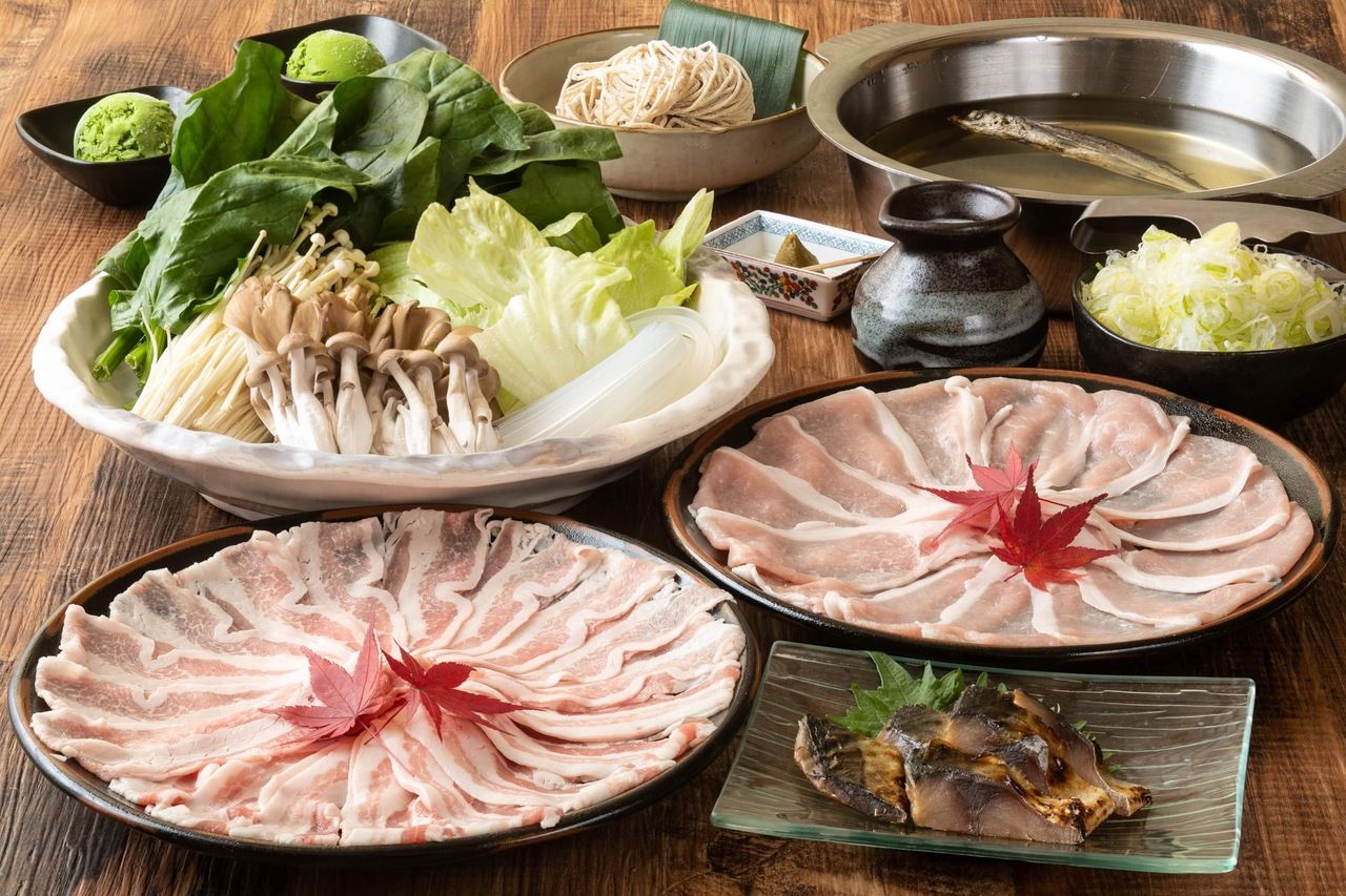 鴨川コース【お食事のみ】しゃぶしゃぶ：豚バラ＆豚ロース