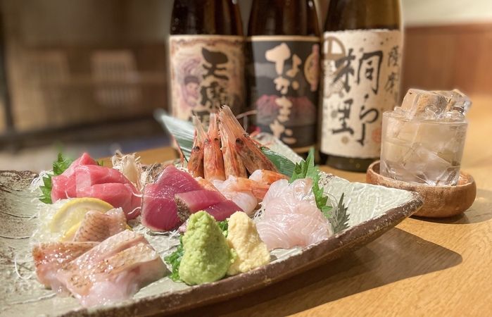 Sumibi Genshiyaki to Kuramoto Shochu no Mise Nodoguro no Nakamata Tsukiji