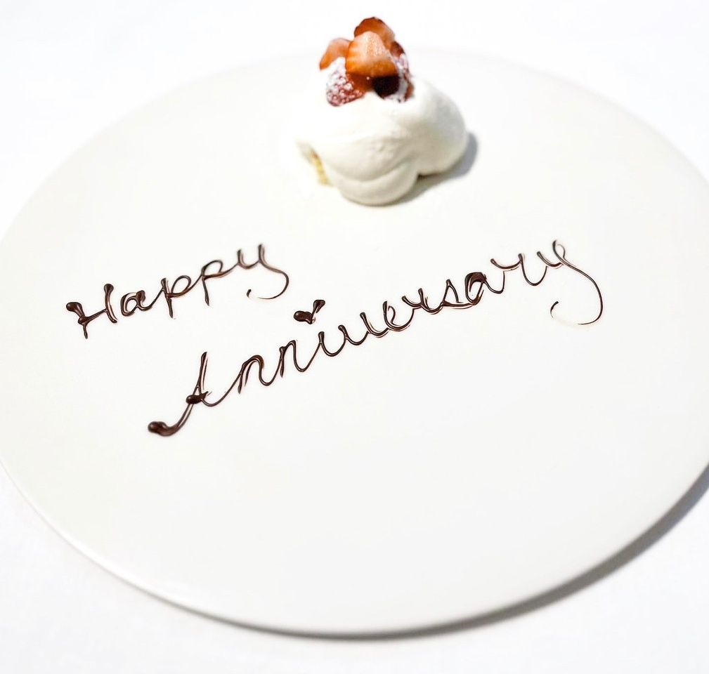 【乾杯＋ケーキ+カップルシート】記念日Wメインフルコース💕