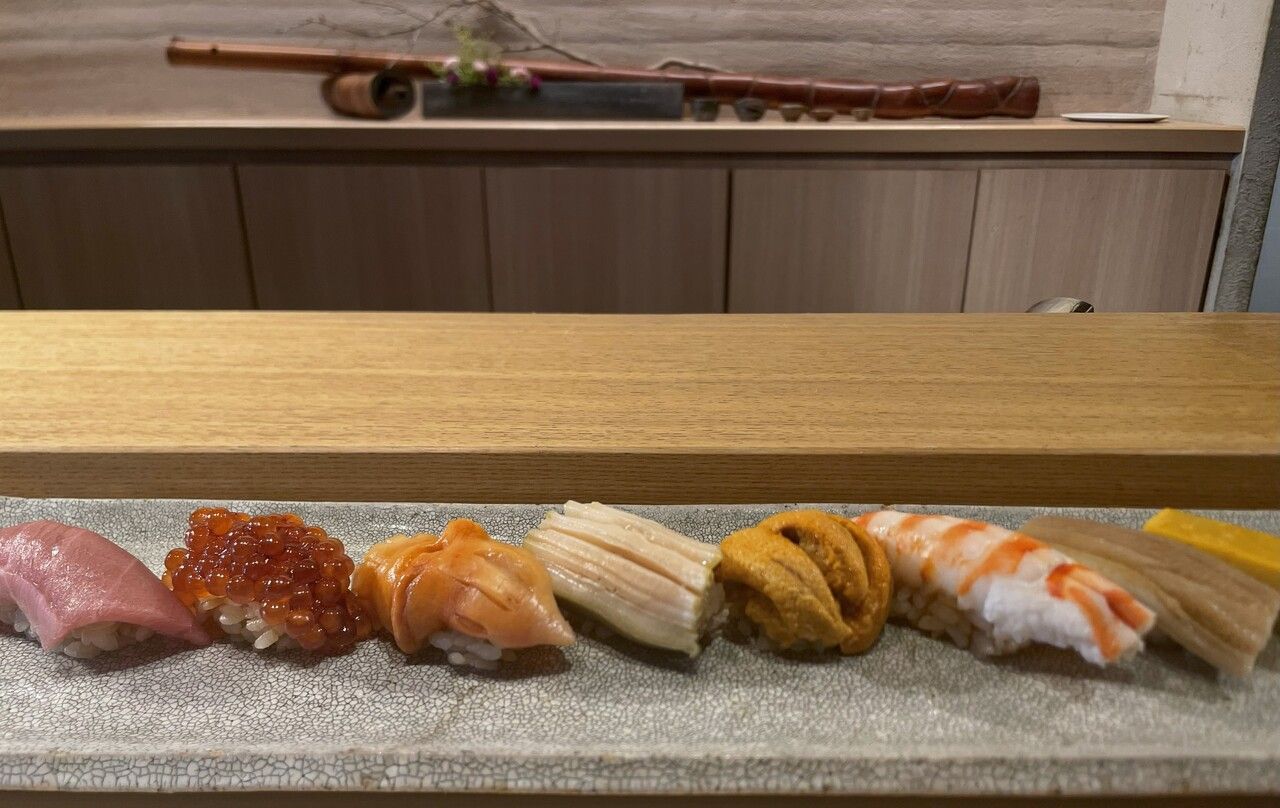 Sushi and small plates — 18 items total: Matsu Course