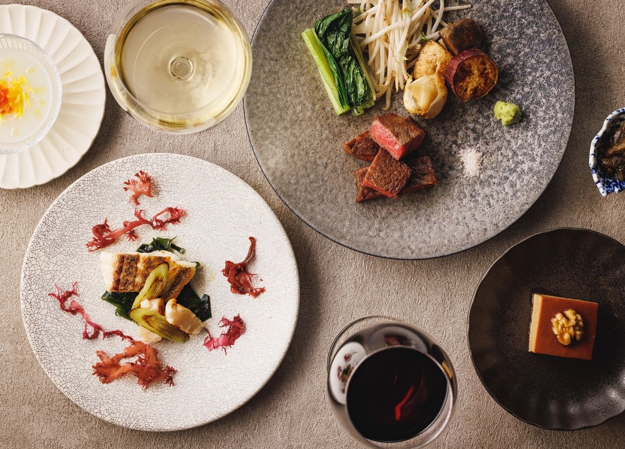 【ランチ Web予約限定特別価格】黒毛和牛と本日の鮮魚 鉄板焼きコース