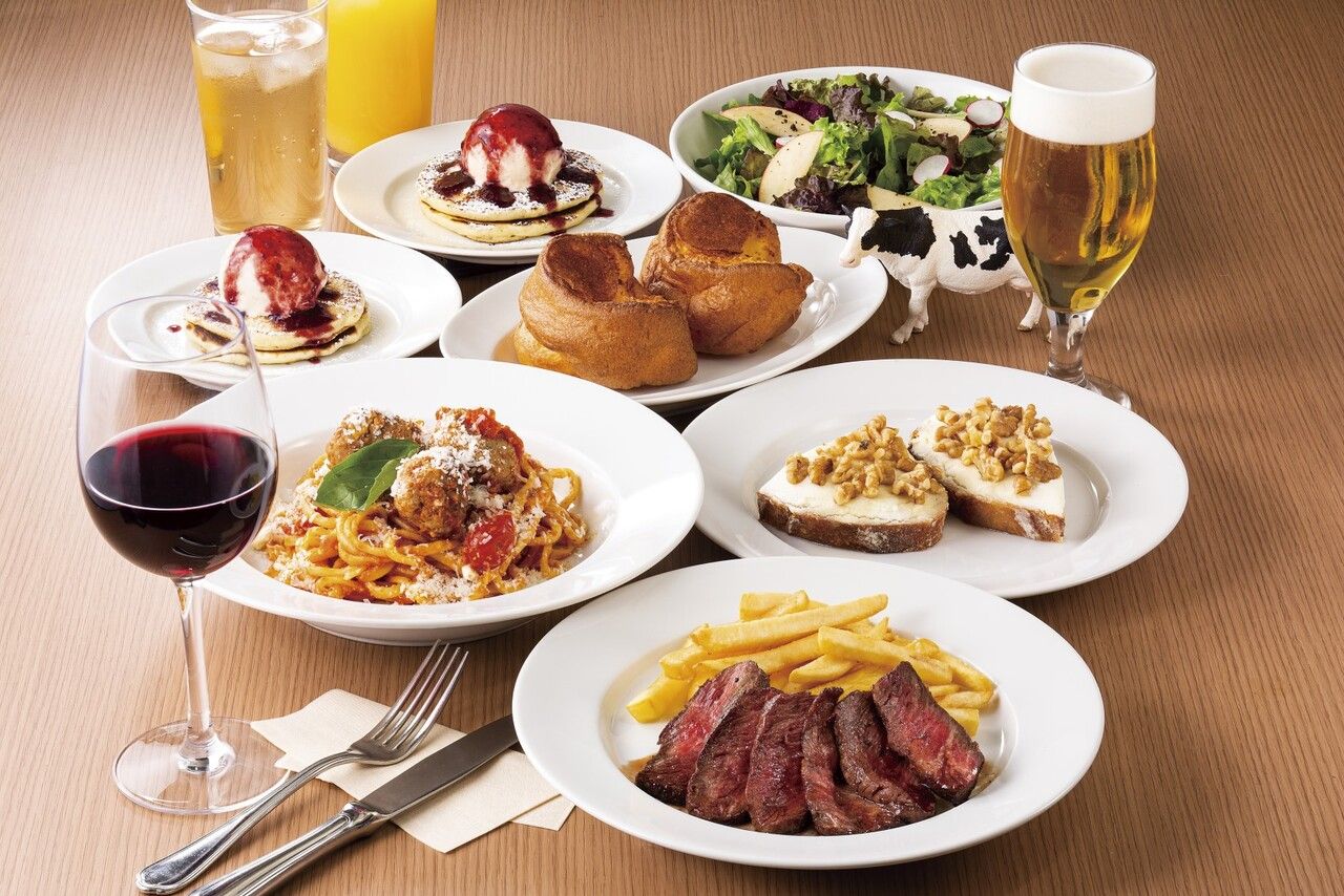 [Recommended for drinking parties: 5,200 yen → 5,900 yen] All 6 dishes of appetizer, pasta, steak, and pancakes