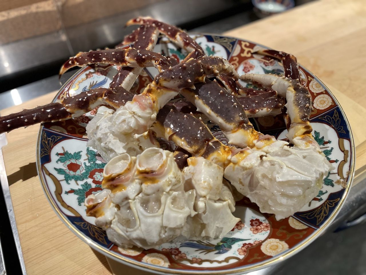 Charcoal grilled king crab