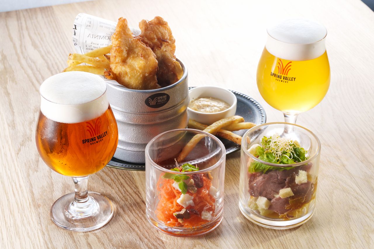 [Formule très populaire ! Valable toute la journée] « Combo Signature » : Apéritifs + Fish & Chips + 8 bières classiques à volonté pendant 90 minutes - 3 800 ¥