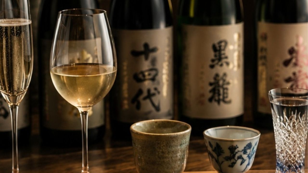 Omakase sushi and seasonal small kaiseki × 5 types of sake pairing plan (all-you-can-drink other alcoholic beverages)