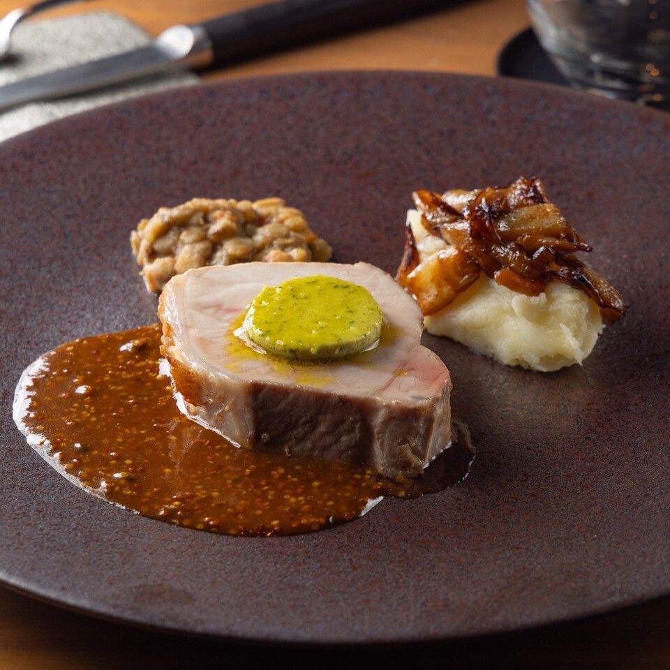 鮮魚と豚肉のWメイン　お料理全5品とデザート1品