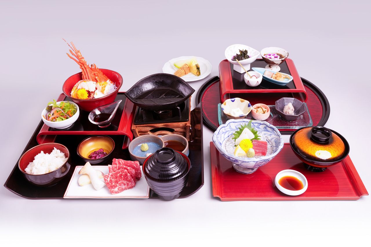 【くわっちー御膳】～国産黒毛和牛の牛フィレ肉とイセエビと御造り～