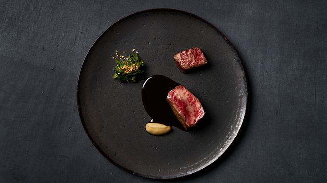 （Dinner）季節のおまかせコースとスペシャリテAir＜メイン牛フィレ肉の炭火焼き＞ 