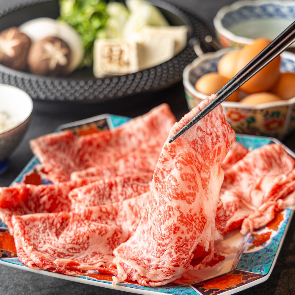 [1 pound] A5 Wagyu beef sukiyaki set