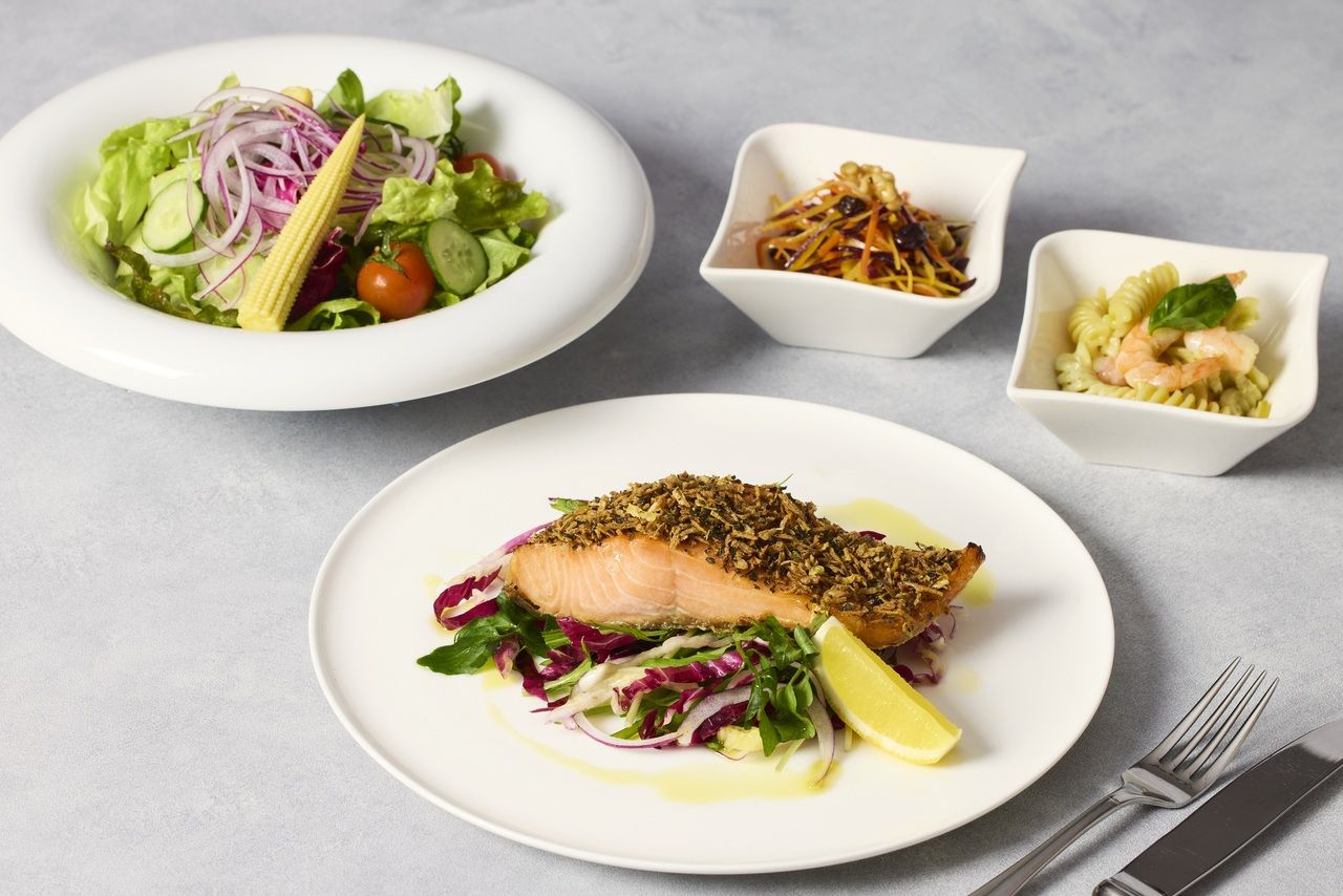 연어 소테 타힌 & 양파