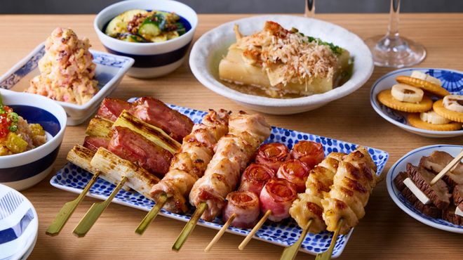 ★日～木　限定特典★ 【おすすめ名物コース5,500円（税抜）】スパークリング含む3時間ゆったり飲み放題付　「名物湯葉しゅうまい」「牛すじ大根」「炭焼き3種」が入った一番のおすすめ名物コース