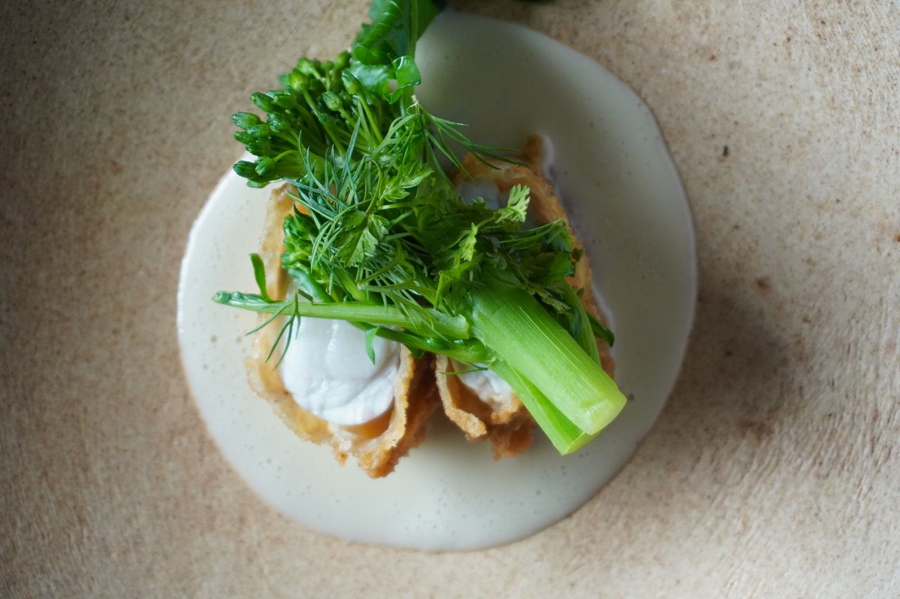 pufferfish and winter vegetable + non-alcoholic pairing