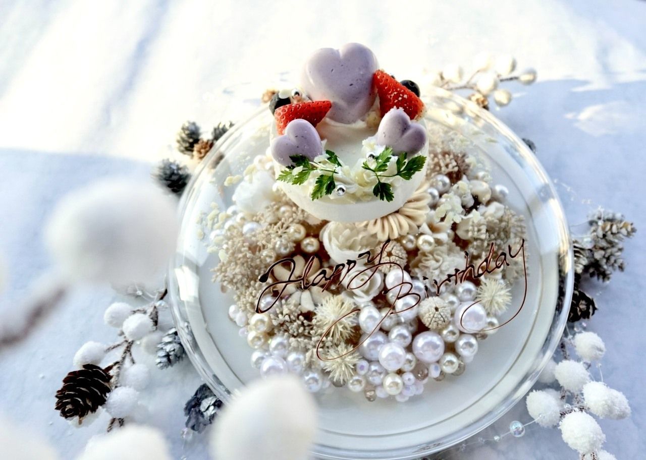 [December Limited Special Course] A course with a "31-day limited" special birthday cake for your special someone - Forget-me-not Violet