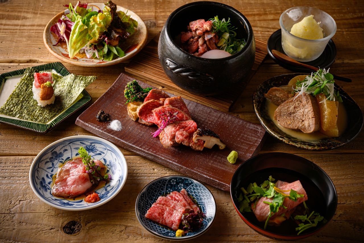 [Niku Yorozu (Olive Beef Fillet) Course]