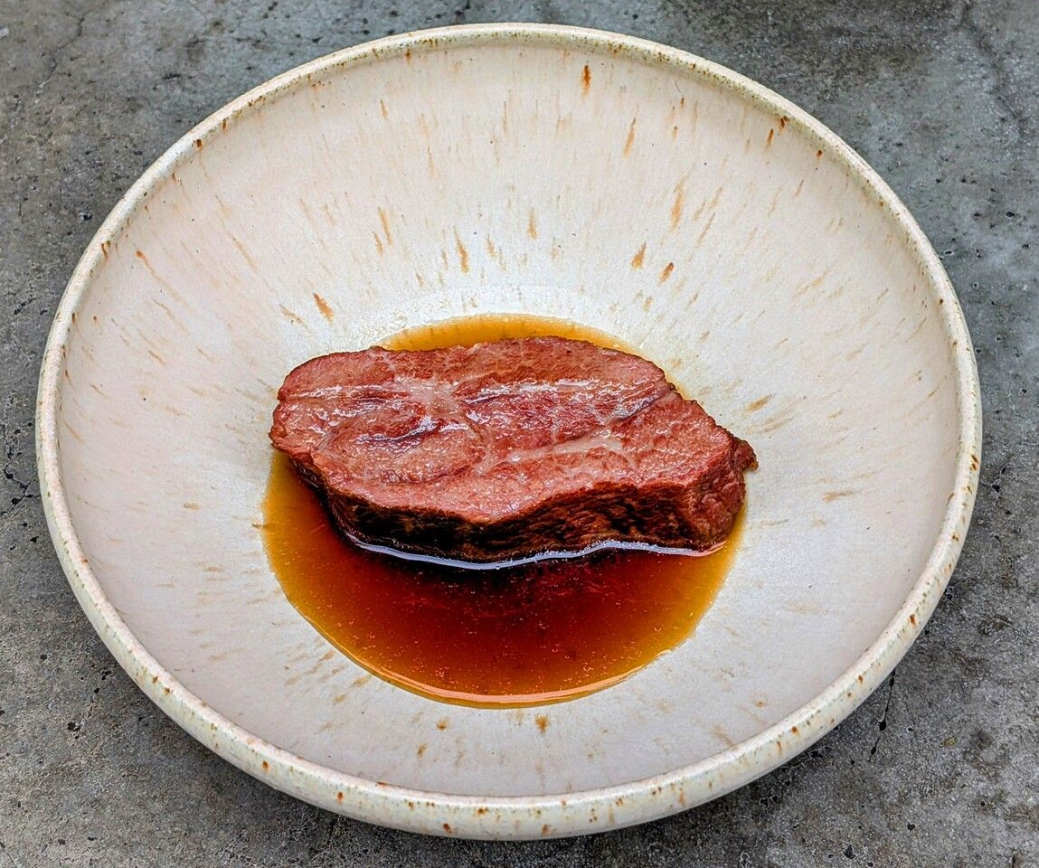 Black Wagyu Beef Cheek with Red Paprika Essence