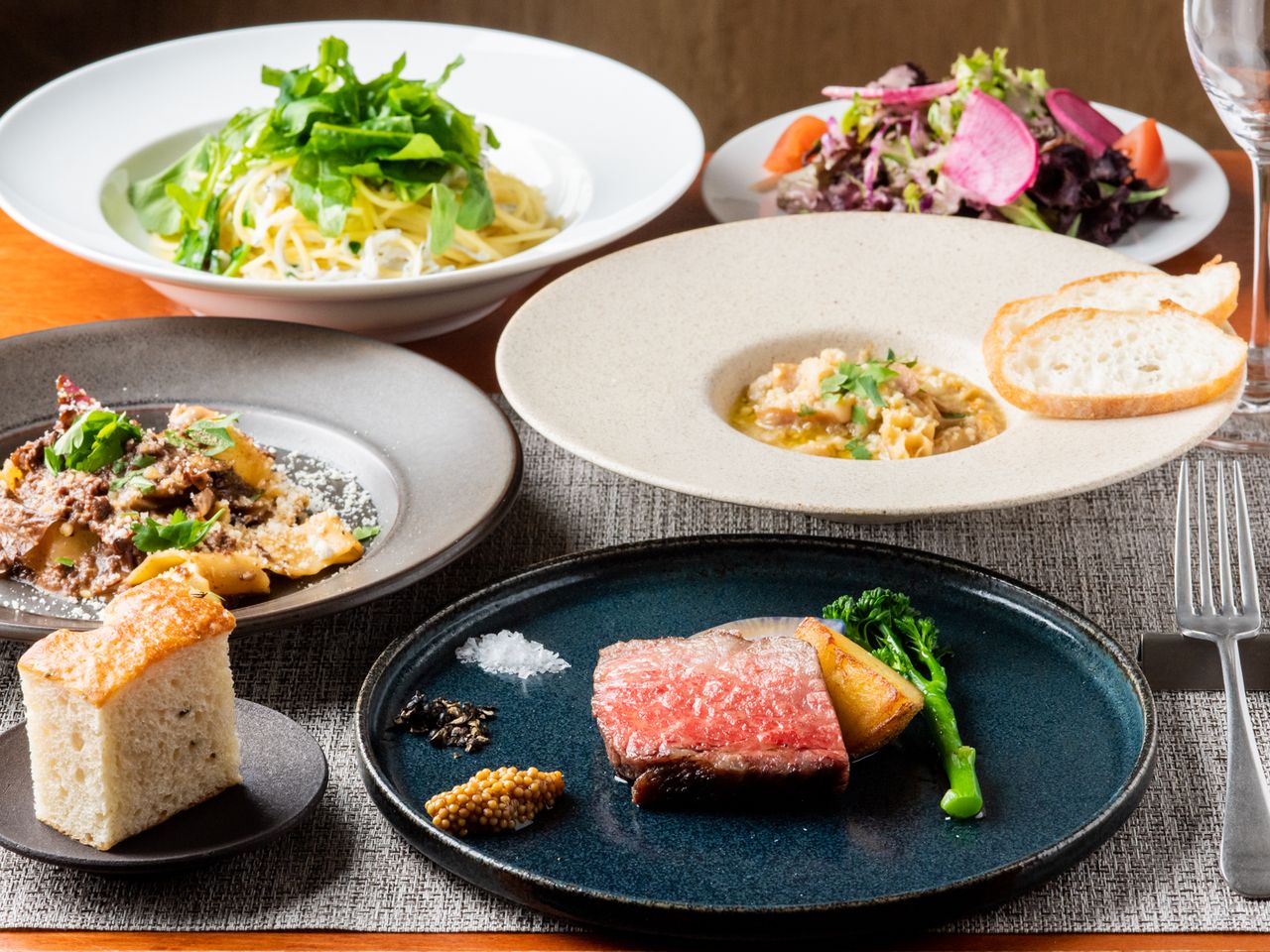 【Dinner】〈シンプルショートコース〉￥6,000（税抜き）イタリアンの原点を味わうコース◎